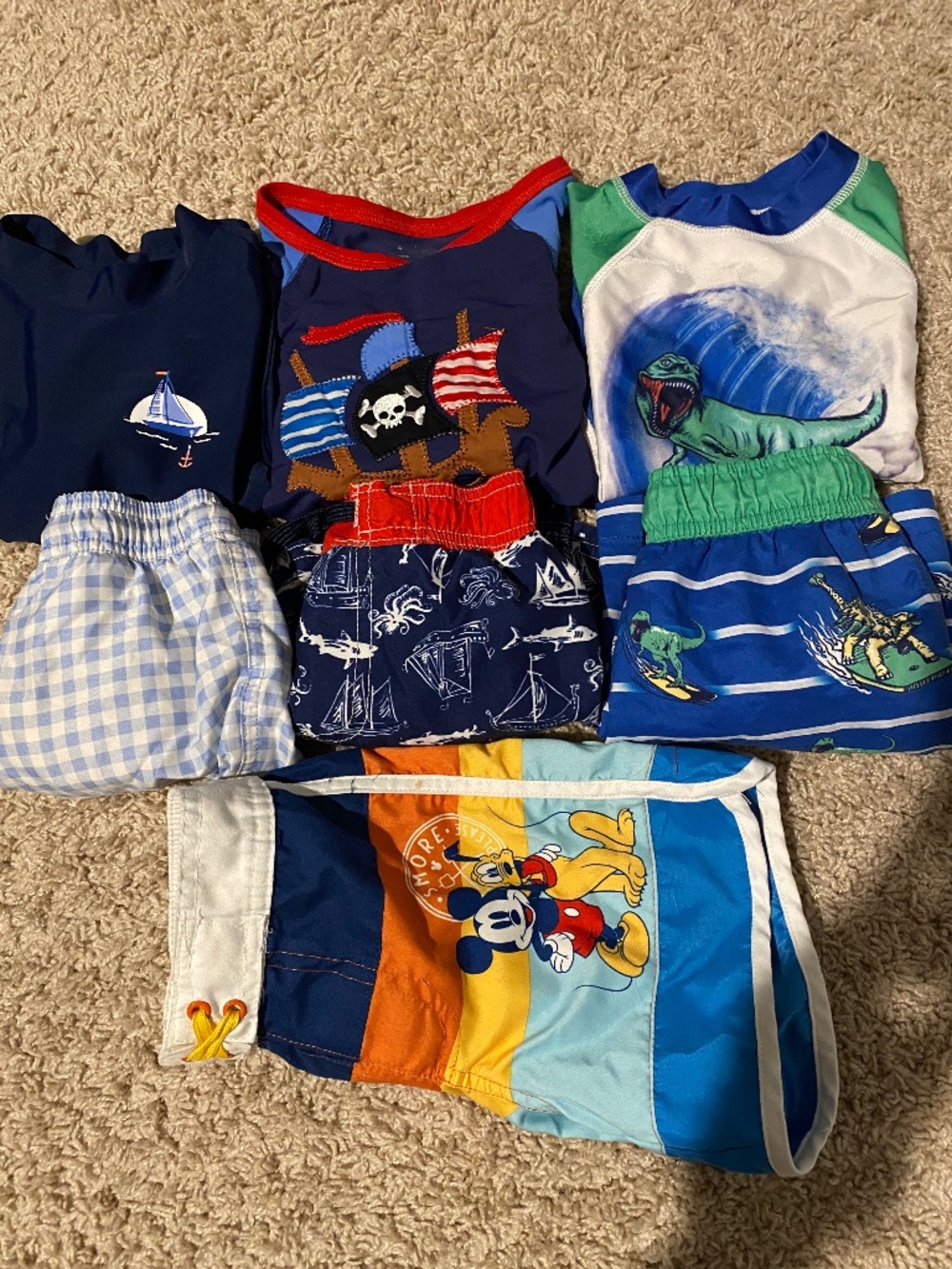 Lot of 2T & 3T Swim shirts and trunks